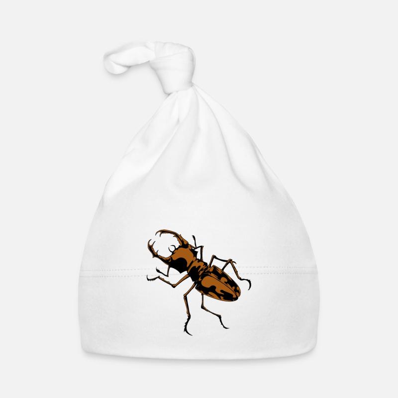 Stag beetle insect insects antlers insects Organic Baby Cap
