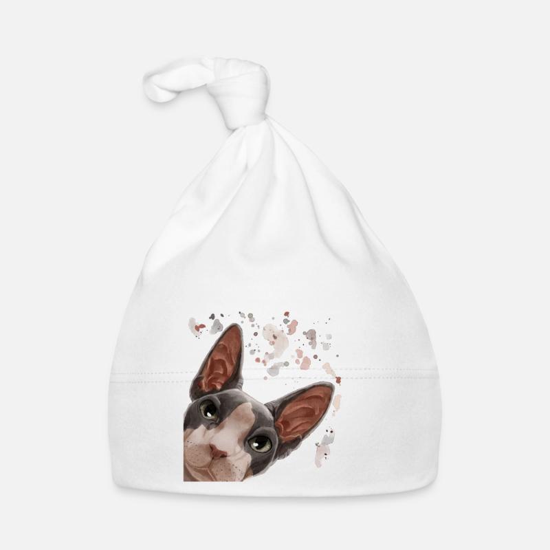 Curieux Sphynx chat Bonnet bio Bébé