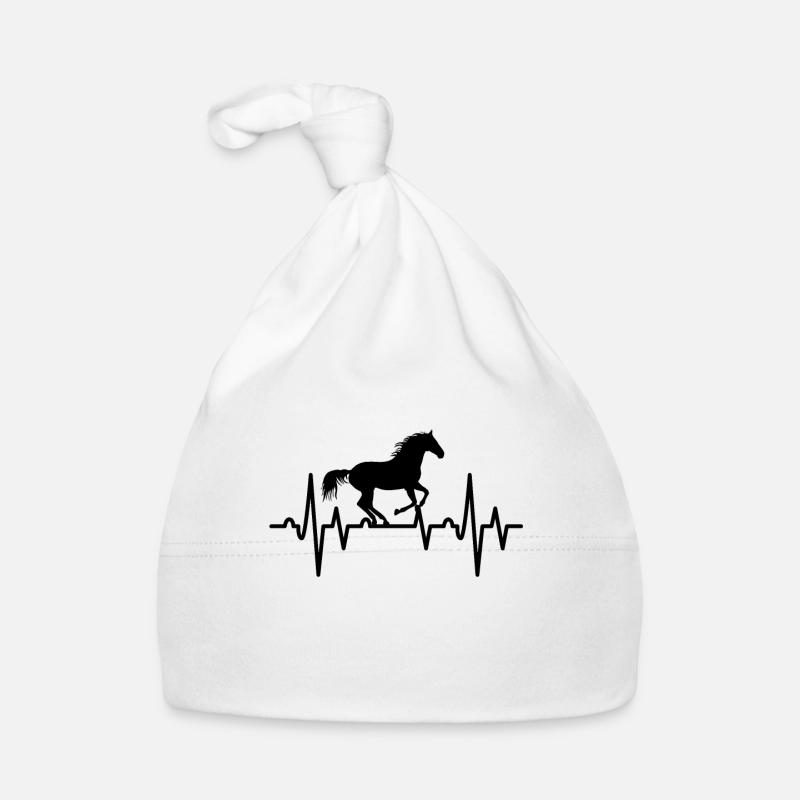 Équitation - Bonnet bio Bébé - blanc