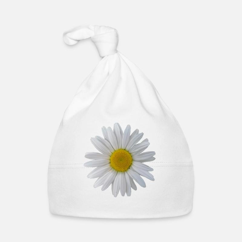 Fleurs marraines fleur, fleurs, fleur, floral - Bonnet bio Bébé - blanc