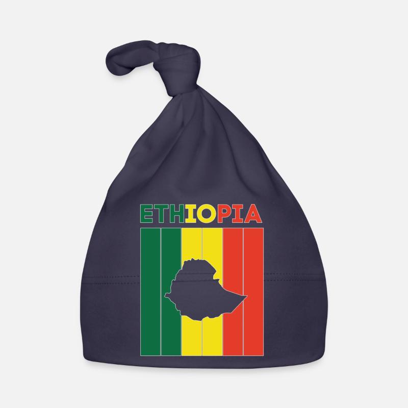 Drapeau et frontière du pays de l'Éthiopie Bonnet bio Bébé