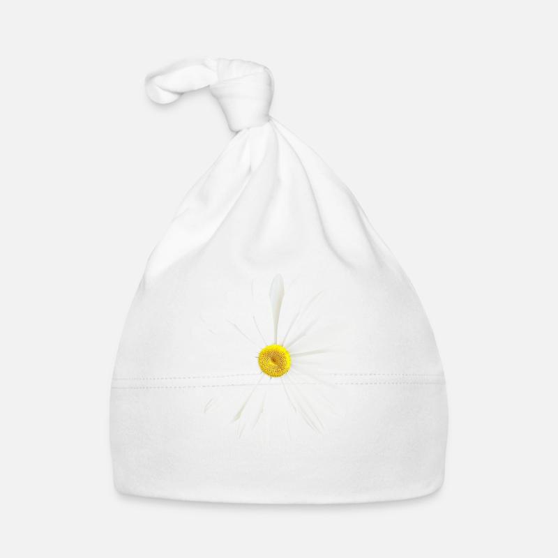 Daisy fleur blanche nature cadeau Bonnet bio Bébé