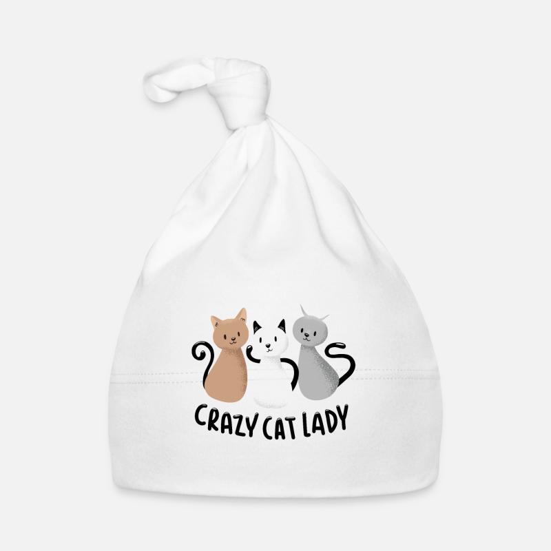 Crazy Cat Lady Bonnet bio Bébé