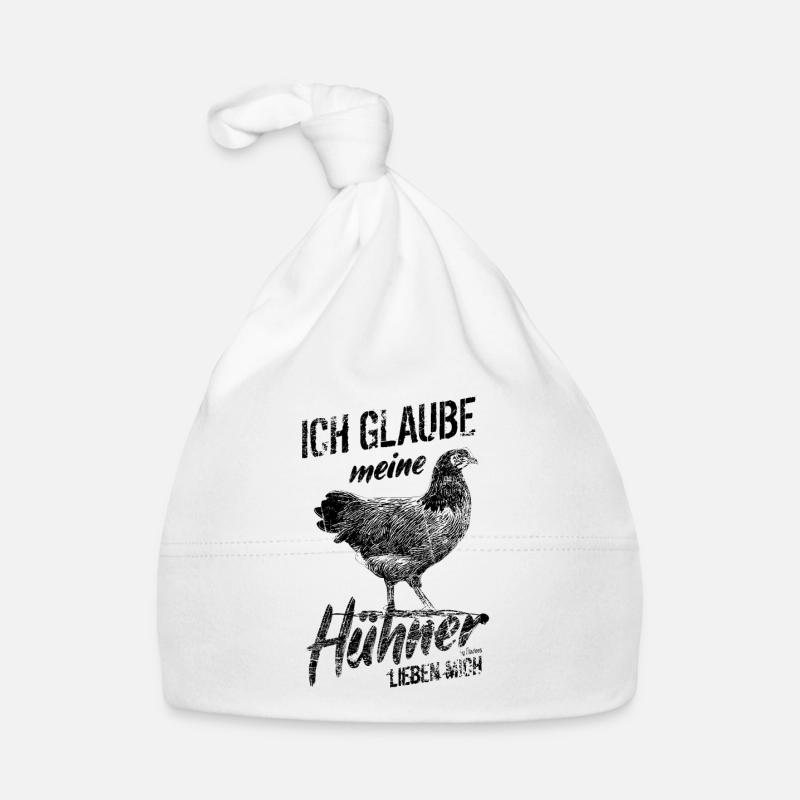 Lustiges Hühner Spruch Hühnerbauer Baby Bio-Mütze