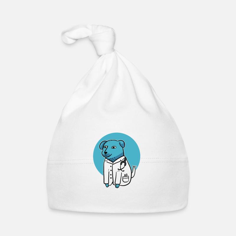 I Am A Dogtor Tierarzt Geschenk - Baby Bio-Mütze - Weiß
