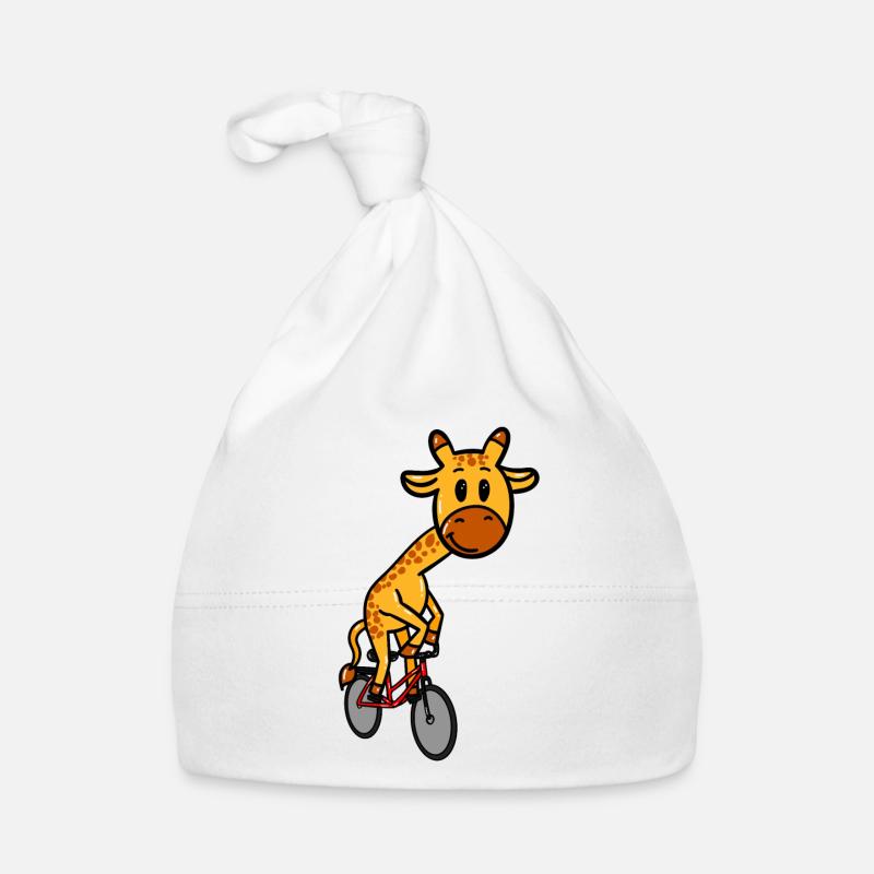 Radfahrende Giraffe Baby Bio-Mütze