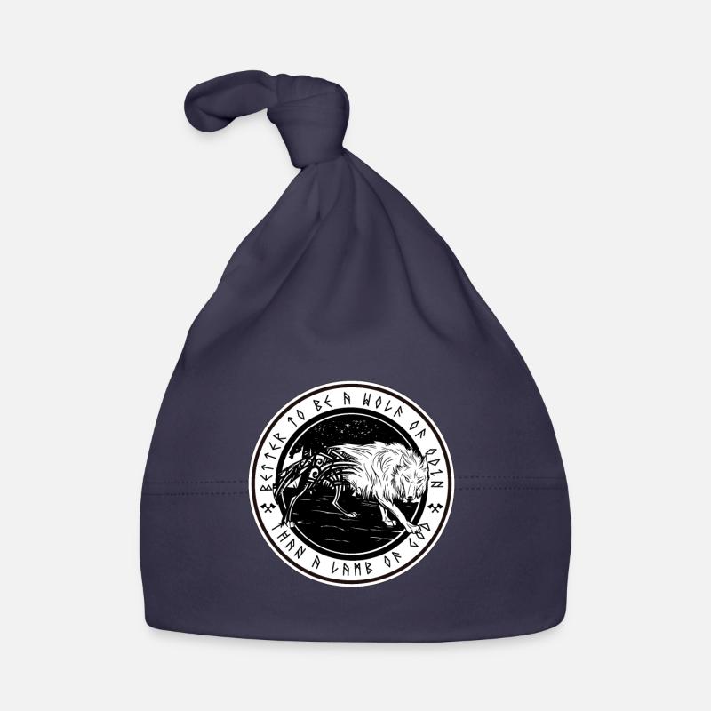 Odin Wolf Viking Germane Rune Valhalla Gift Organic Baby Cap