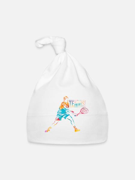 Tennis sport - Organic Baby Cap - white - Front