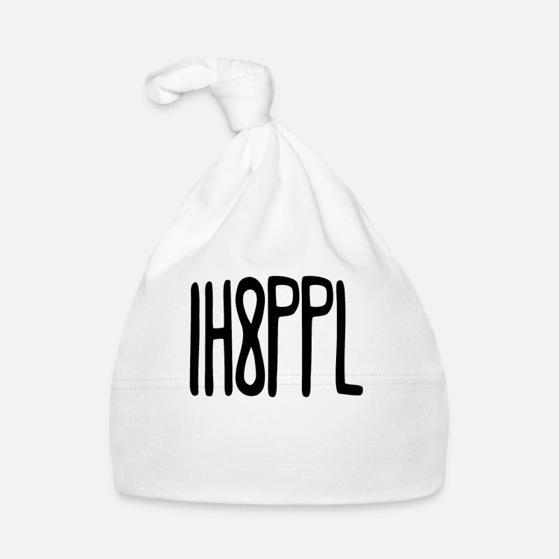 IH8PPL Je déteste les gens - Bonnet bio Bébé - blanc