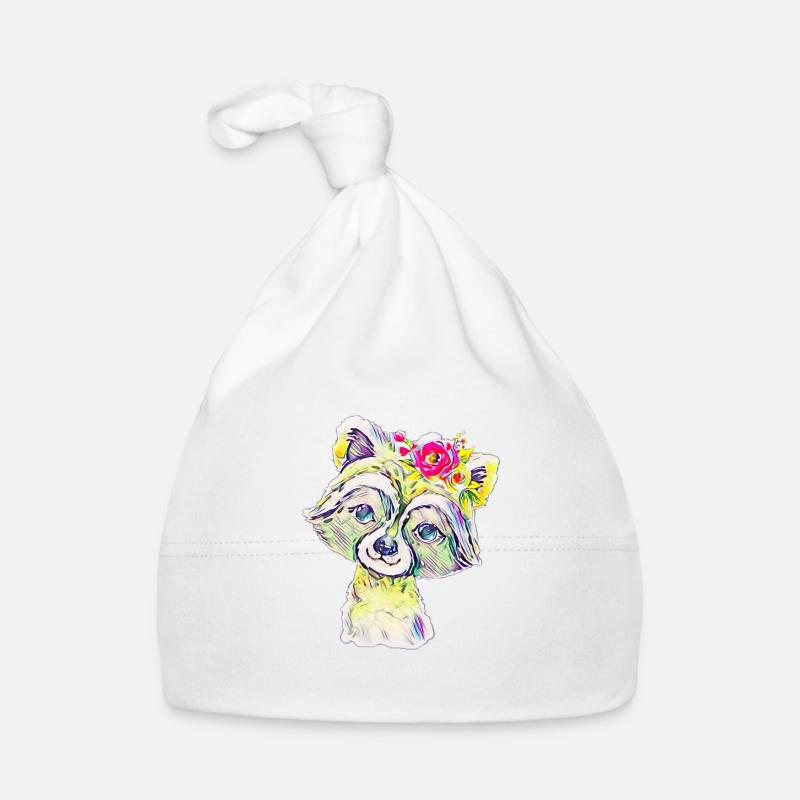 Waschbär Baby Bio-Mütze