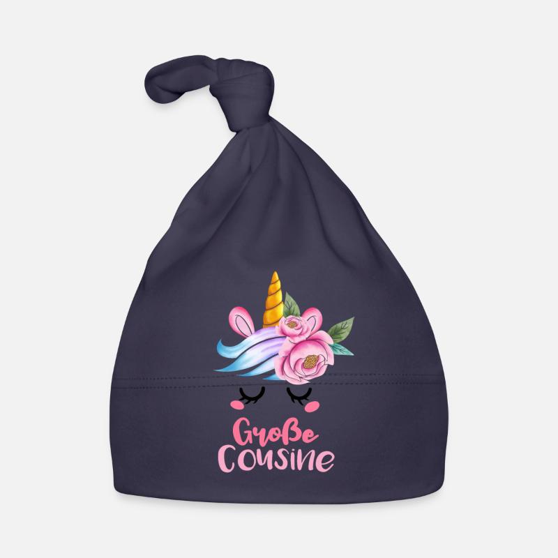 Große Cousine Geschenk Cousins Geburt Einhorn Baby Bio-Mütze