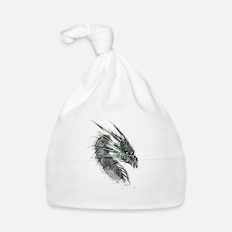 Dragon - Bonnet bio Bébé - blanc