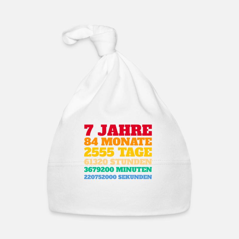 7. Geburtstag Geschenkidee Junge Mädchen Baby Bio-Mütze