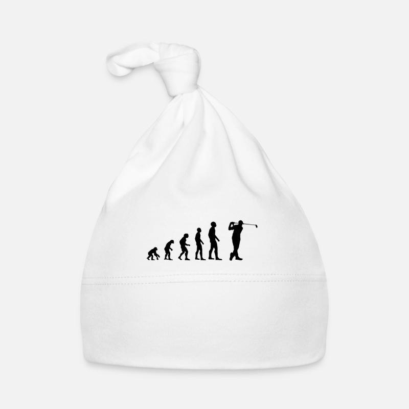 Golf Evolution of Man Golfer Organic Baby Cap