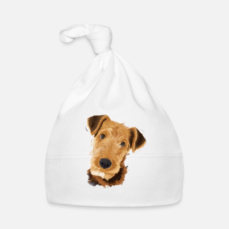 Airedale Terrier Hund Baby Bio-Mütze