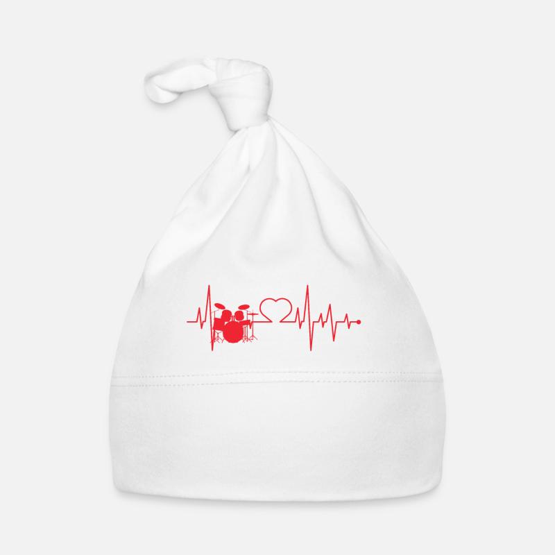 Batteur batterie batteur cadeau - Bonnet bio Bébé - blanc