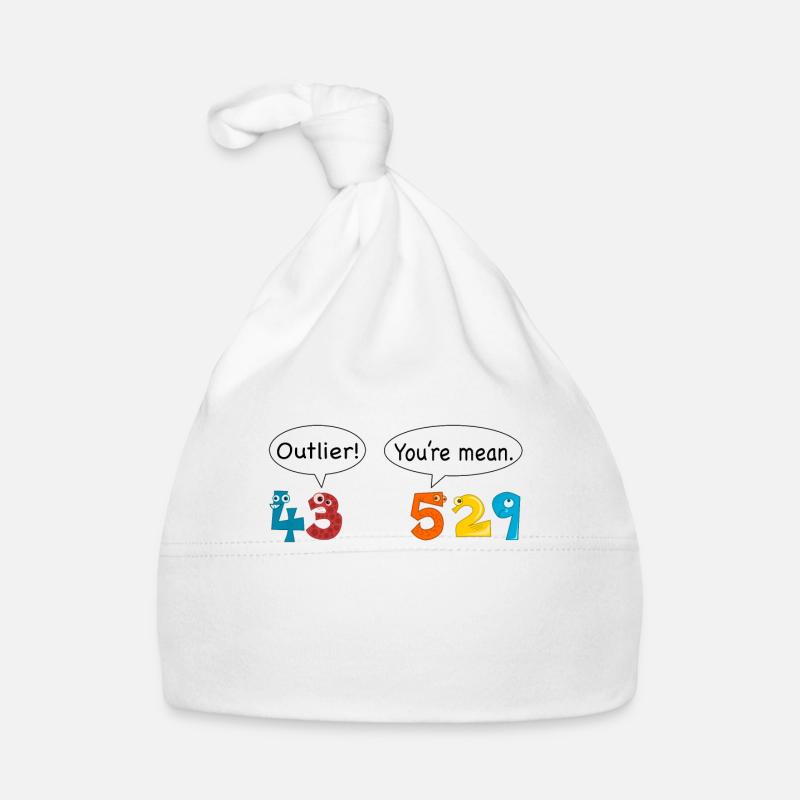 Outlier vs Mean - Statistiques et données Nerd Love - Bonnet bio Bébé - blanc