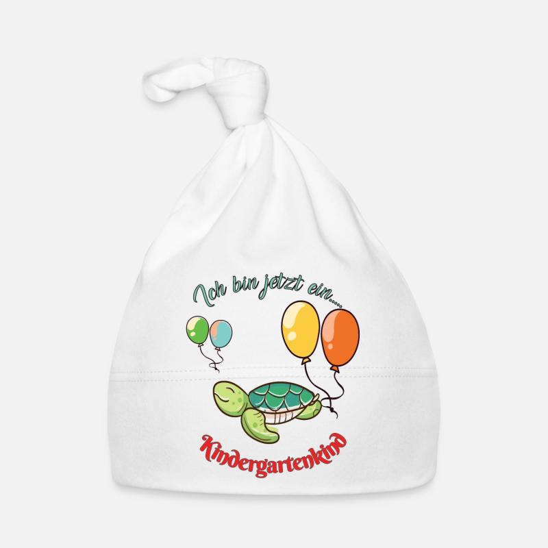 Ich bin jetzt ein Kindergartenkind - Baby Bio-Mütze - Weiß