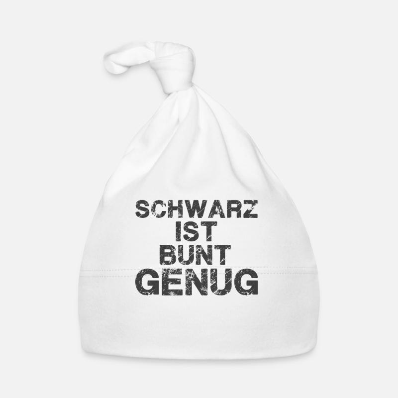 Schwarz ist bunt genug Geschenk Gothic Black Fun Baby Bio-Mütze