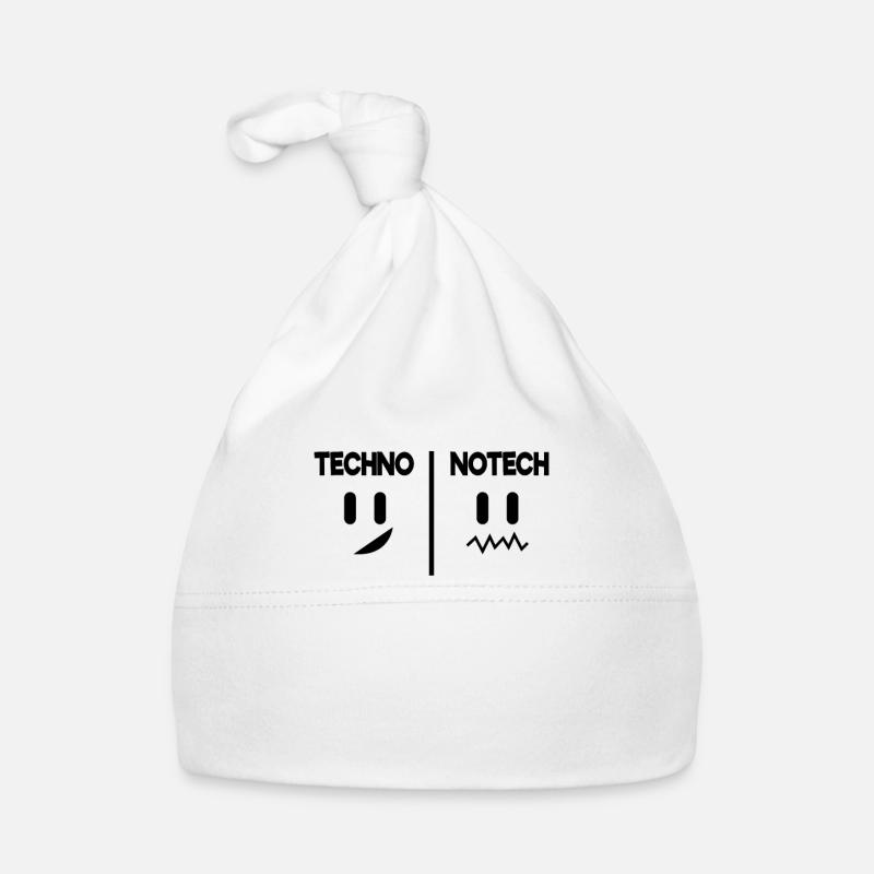 Techno No Tech Electro Rave Gift disant drôle Bonnet bio Bébé
