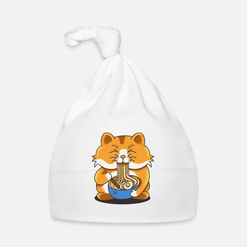 Chat gourmand (chat à rames) Bonnet bio Bébé