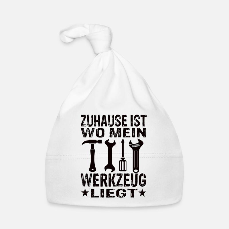 Handwerker - Baby Bio-Mütze - Weiß