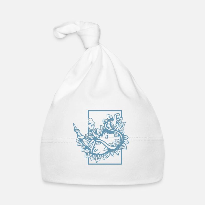 Protection de l'environnement et du climat Rhino face - Bonnet bio Bébé - blanc