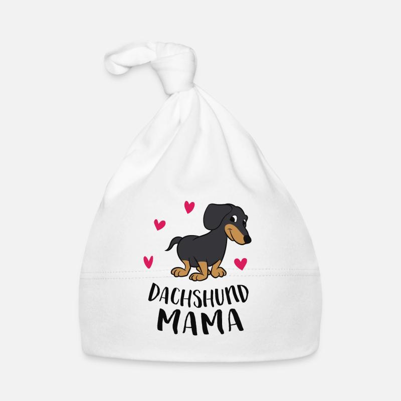 Cute Dachshund Mom Gift For Dachshund Mama Organic Baby Cap