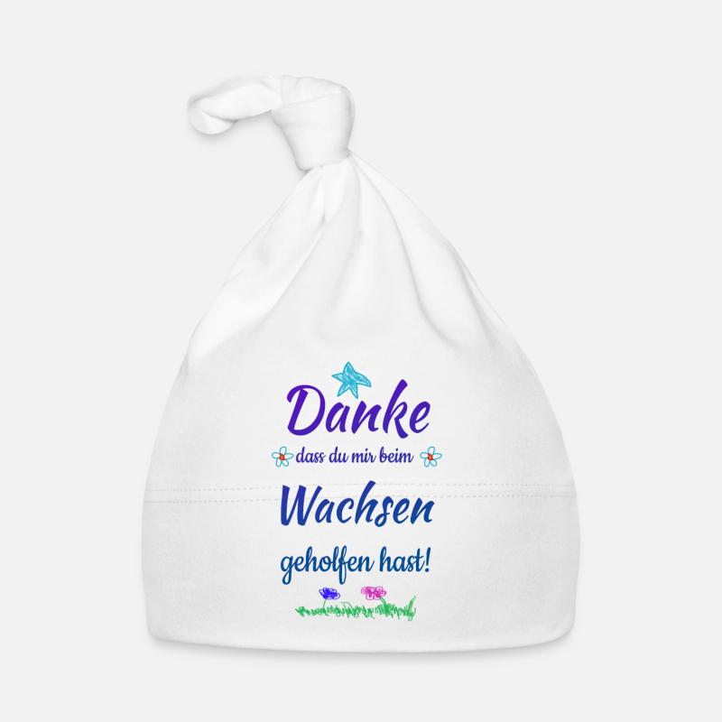 Danke dass du mir beim Wachsen geholfen hast Baby Bio-Mütze