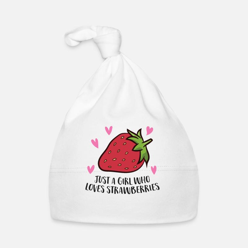 Nur Ein Mädchen Das Erdbeeren Liebt Cooles Baby Bio-Mütze