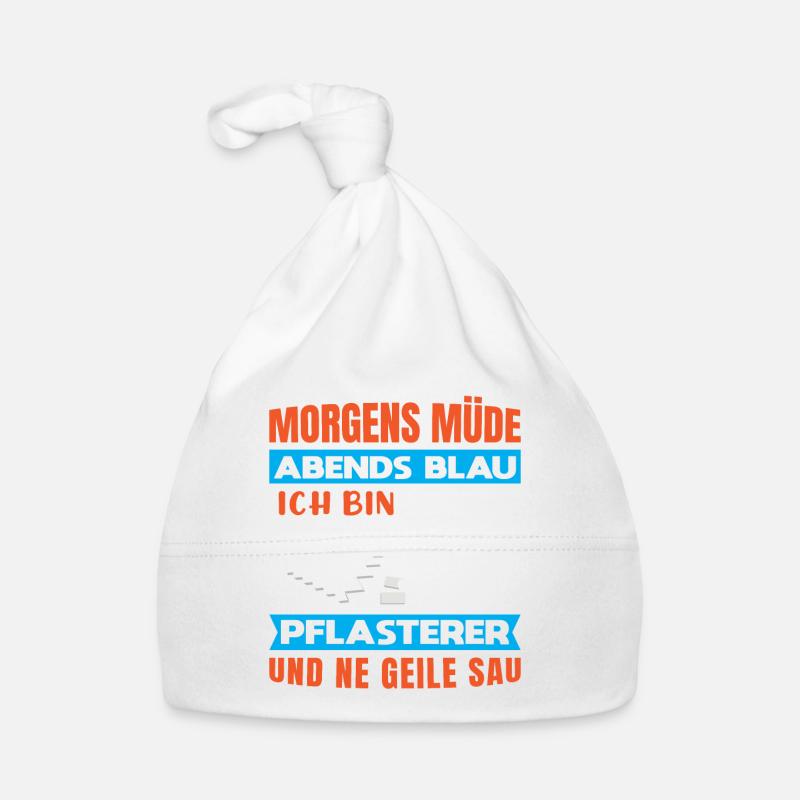 Pflasterer Steinleger Pflästerer Bau Pflastern Baby Bio-Mütze