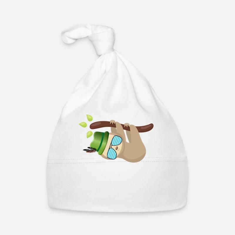 sloth funny animals Organic Baby Cap