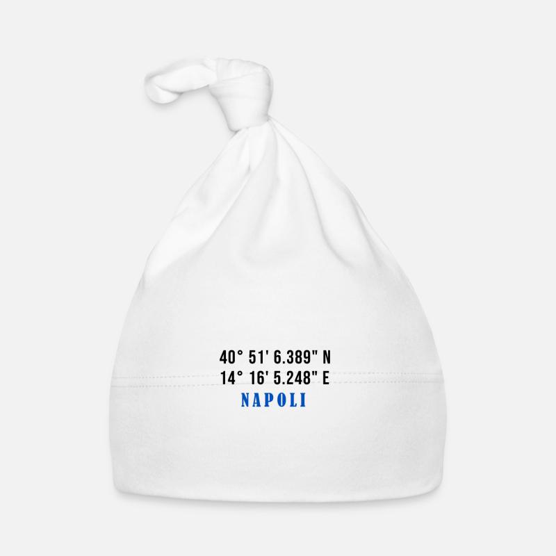 Napoli Coordinates Design - Minimaliste - Bonnet bio Bébé - blanc