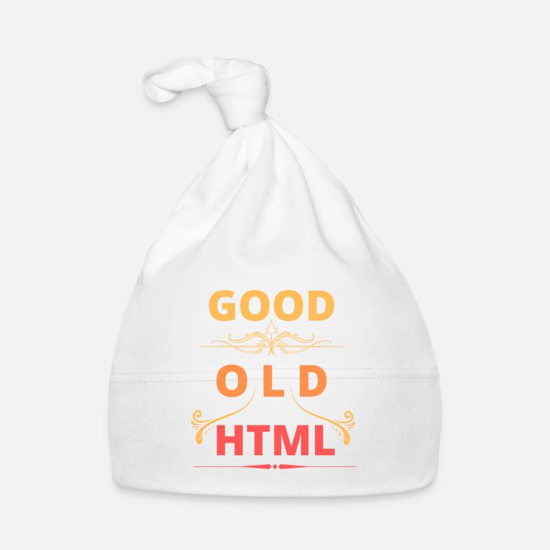 Good Old HTML web design - Organic Baby Cap - white