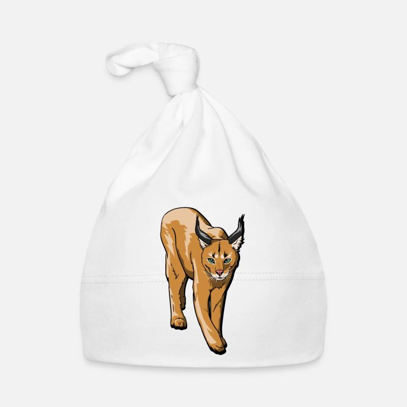 Medium-sized wildcat caracal & lynx gift Organic Baby Cap