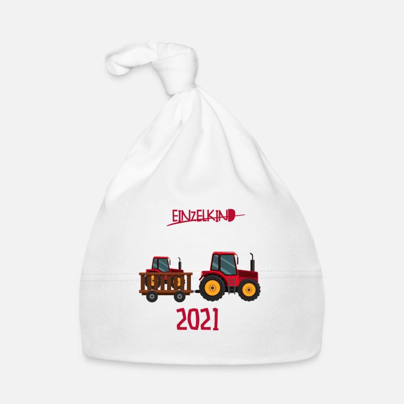 Grosser Bruder Traktor Shirt 2021 Baby Bio-Mütze
