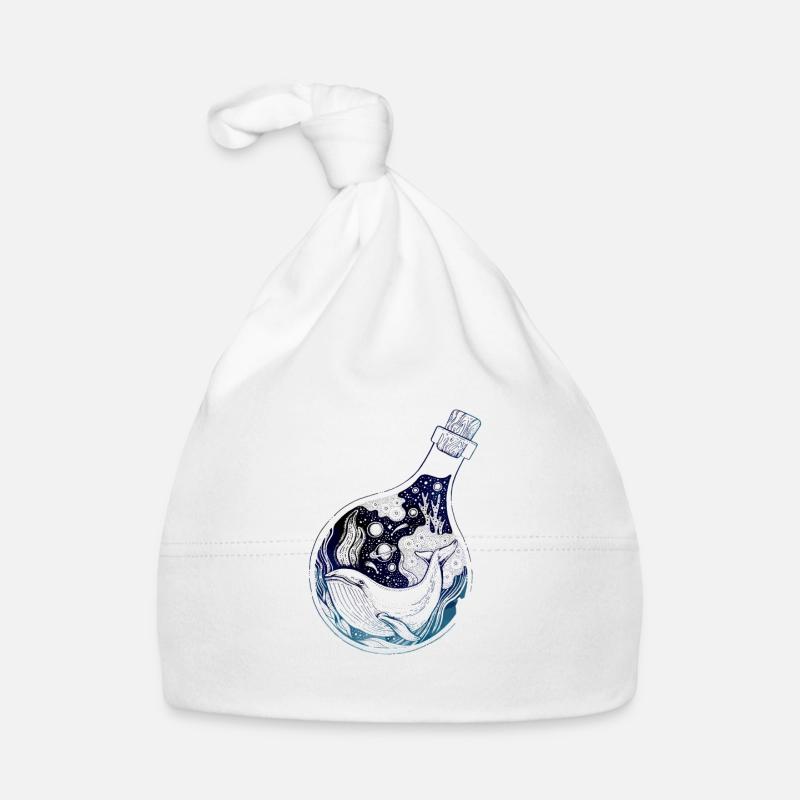 Message de baleine dans un univers de bouteille Ocean Penpal Bonnet bio Bébé