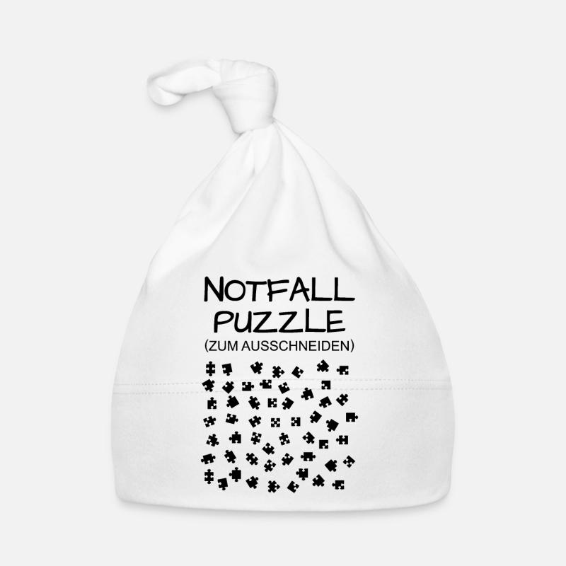 Notfall Puzzle Puzzlespiele Lustig Geschenk - Baby Bio-Mütze - Weiß