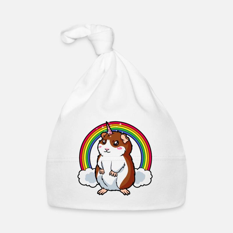Licorne Cochon d'Inde Arc-en-ciel Bonnet bio Bébé