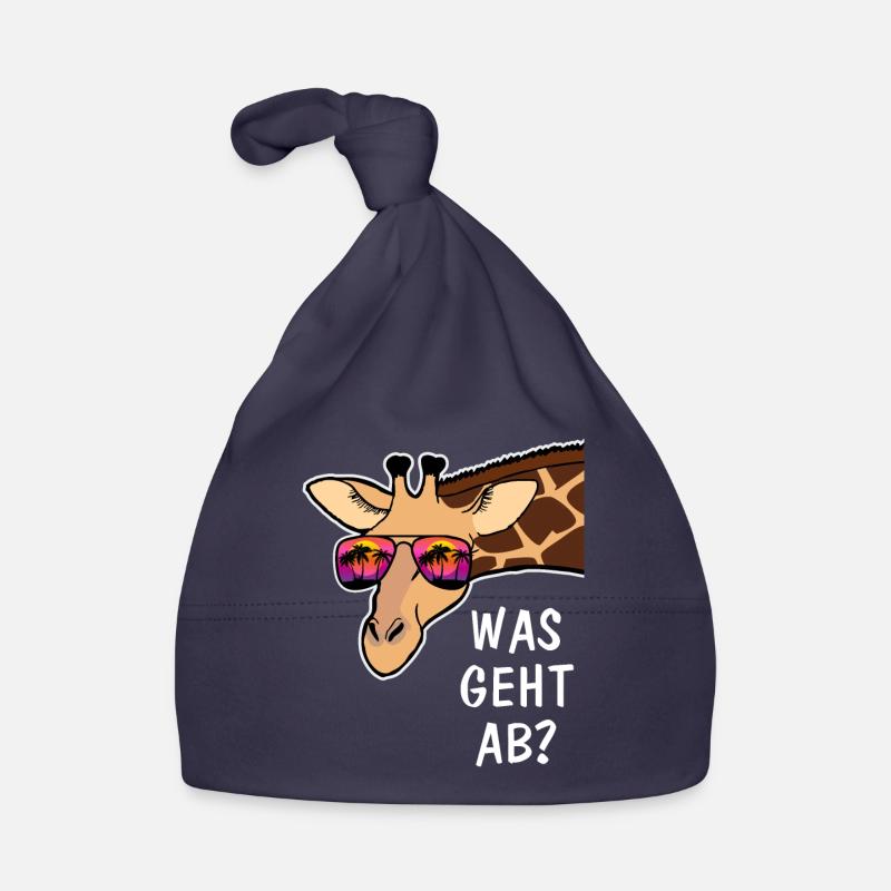 Coole Giraffe Lustiges Tier Geschenk Tierpfleger Baby Bio-Mütze