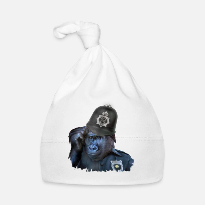 Police monkey Organic Baby Cap