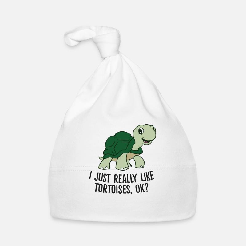 I Just Really Like Tortoises Ok Cute Tortoise Organic Baby Cap
