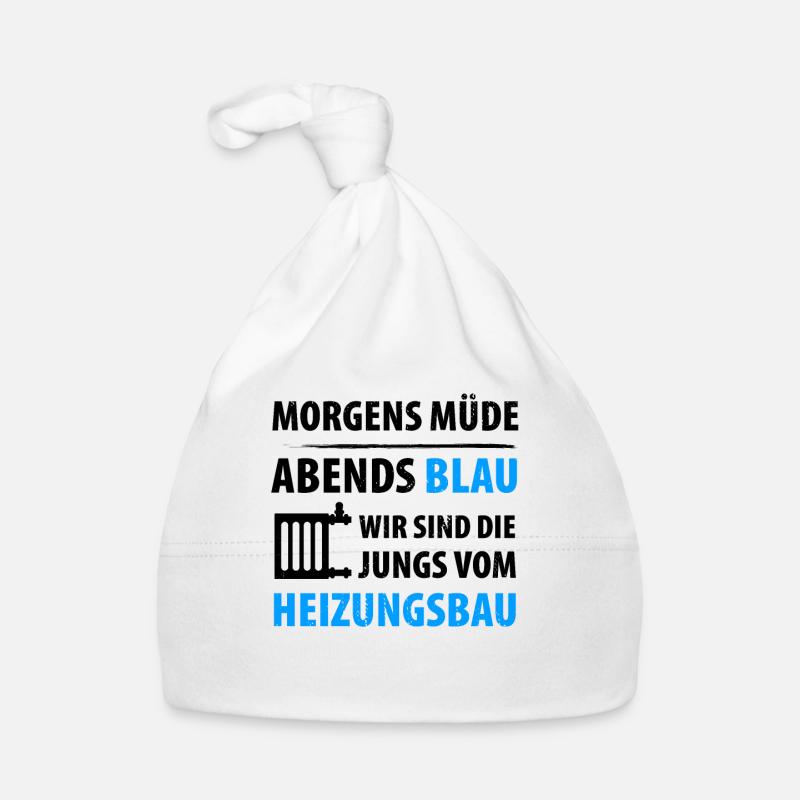 Klempner - Baby Bio-Mütze - Weiß