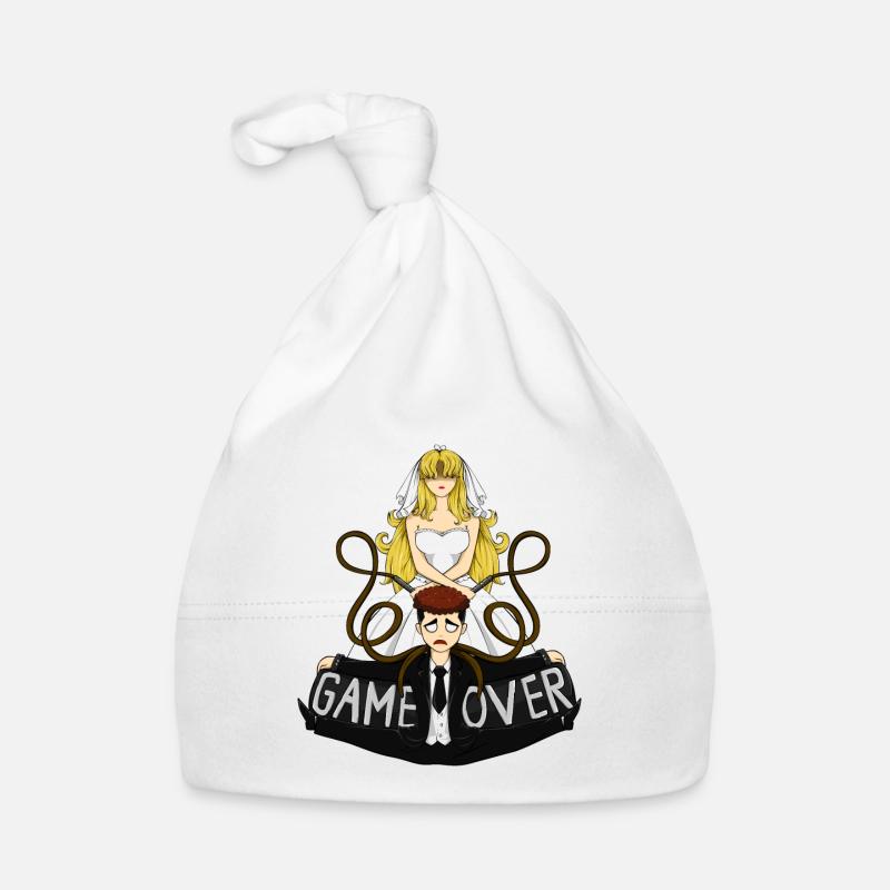 Game Over Lustiger Spruch Hochzeit Braut Bräutigam Baby Bio-Mütze