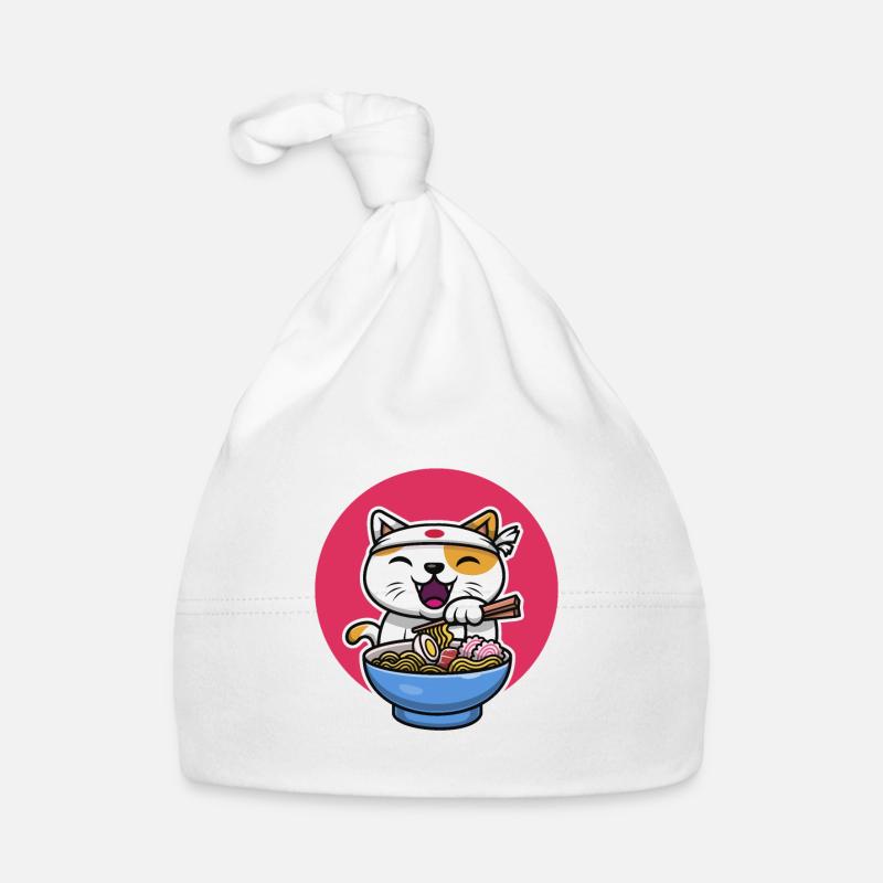 Conception de chat Ramen Bonnet bio Bébé