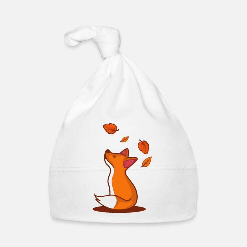 Cadeau de fan d'automne de feuille de renard nature Bonnet bio Bébé