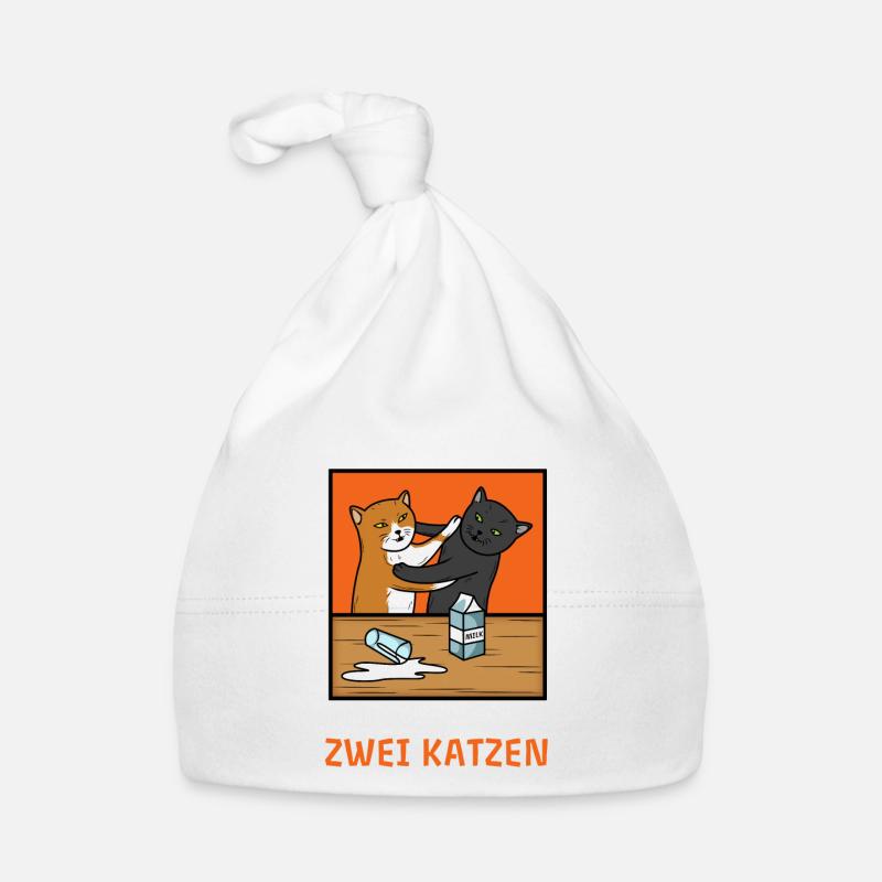 Was ist besser als eine Katze zwei Katzen Spruch Baby Bio-Mütze