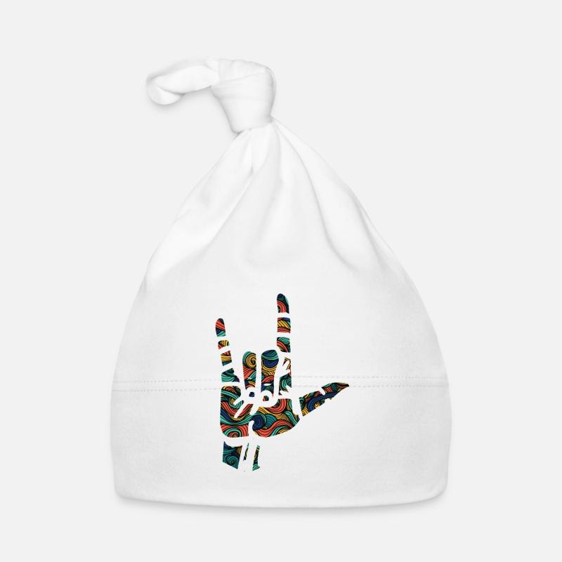 Je t’aime - Le signe de la main Bonnet bio Bébé