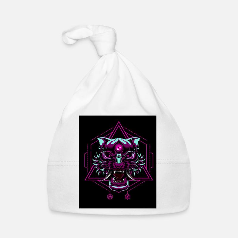 Neon tiger Organic Baby Cap