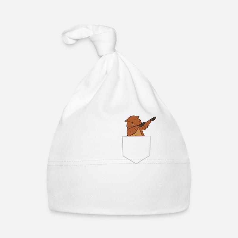 Drôle de castors de dabbing dans la poche castor Bonnet bio Bébé